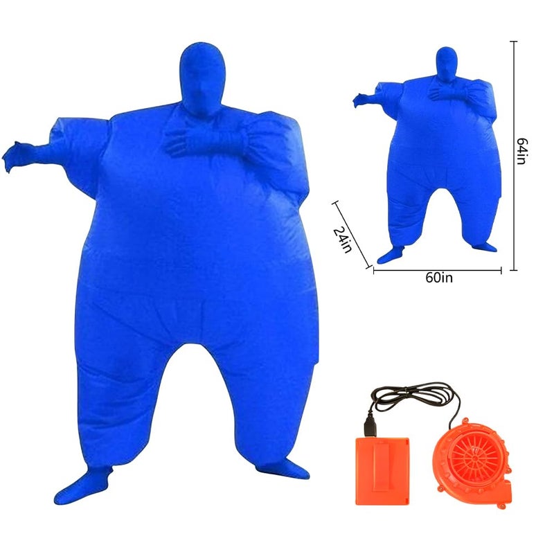 Qshine Adult Inflatable Full Body Jumpsuit Cosplay Costume Halloween Funny Fancy Dress Blow Up Party Toy - Image 2